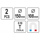 YATO Set bol magnetice 2 piese 108, 150 mm