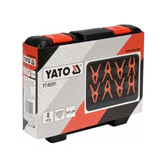   Set de clești YATO 8 piese (pentru conducte de frână, combustibil, ulei și aer condiționat auto)