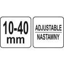 YATO Stergator de brat stergator reglabil cu 2 gheare 10 - 40 mm