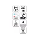 Lampă LED baterie YATO 8+1 LED