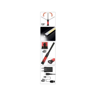 Lampă LED de instalare YATO cu baterie 5 W+3 W
