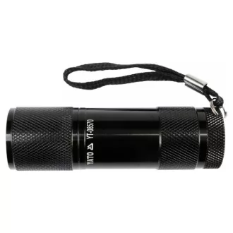 YATO Lanterna LED cu baterii 30 lm aluminiu negru 3 x AAA