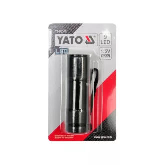 YATO Lanterna LED cu baterii 30 lm aluminiu negru 3 x AAA