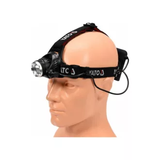   Lanterna frontală LED reîncărcabilă YATO XM-L2 CREE cu focalizare reglabilă