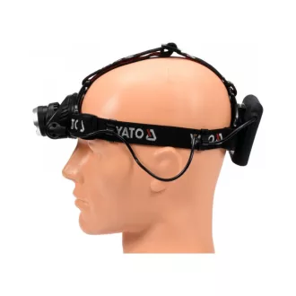   Lanterna frontală LED reîncărcabilă YATO XM-L2 CREE cu focalizare reglabilă