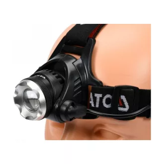   Lanterna frontală LED reîncărcabilă YATO XM-L2 CREE cu focalizare reglabilă