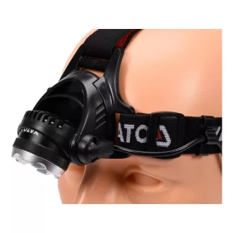   Lanterna frontală LED reîncărcabilă YATO XM-L2 CREE cu focalizare reglabilă