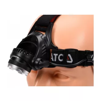   Lanterna frontală LED reîncărcabilă YATO XM-L2 CREE cu focalizare reglabilă