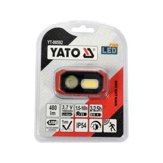   YATO Lanternă LED pentru cap cu baterie 480 lm cu senzor de mișcare