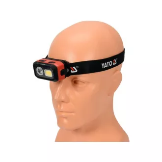   YATO Lampă frontală LED cu acumulator/baterie 500 lumeni cu senzor de mișcare