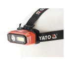 Lampa de cap cu LED cu acumulator YATO 800 lm cu senzor de mișcare