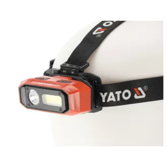  Lampa de cap cu LED cu acumulator YATO 800 lm cu senzor de mișcare