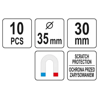 Umeraș magnetic YATO (10 buc)
