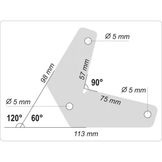  Magnet suport piesa de prelucrat YATO 60-90-120°/10 kg (2 buc)