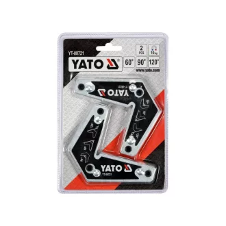   Magnet suport piesa de prelucrat YATO 60-90-120°/10 kg (2 buc)