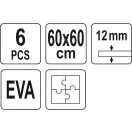Covoraș din spumă YATO 600 x 600 mm (6 buc)