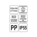 YATO Cutie pentru scule cu inserție din spumă 232 x 192 x 111 mm