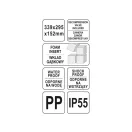 YATO Cutie pentru scule cu inserție din spumă 339 x 295 x 152 mm