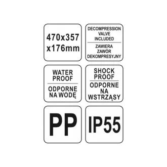   YATO Cutie pentru scule cu inserție din spumă 470 x 357 x 176 mm
