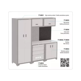 YATO Perete perforat 660 x 700 mm