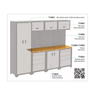   YATO Blat din lemn pentru 3 dulapuri inferioare 1980 x 457 x 22 mm