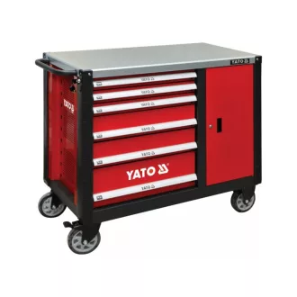 YATO Carucior gol pentru scule 6 sertare + 1 dulap