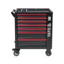 YATO Carucior gol pentru scule cu 7 sertare cu blocare numerica cu logo LED