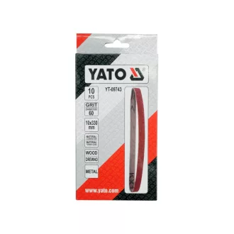 YATO Banda de slefuire 330 x 10 mm P60 (10 bucăți)