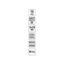 YATO Banda de slefuire 330 x 10 mm P60 (10 bucăți)