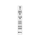 Bandă abrazivă YATO, 330 x 10 mm, P80 (10 buc)