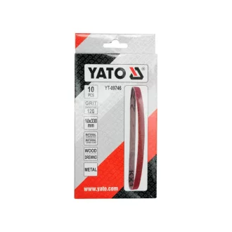 YATO Bandă abrazivă 330 x 10 mm P120 (10 bucăți)