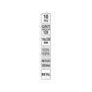 YATO Bandă abrazivă 330 x 10 mm P120 (10 bucăți)