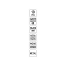 YATO Bandă abrazivă 520 x 20 mm P60 (10 buc)