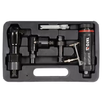   Set pneumatic YATO 3 în 1 (cheie cu clichet, polizor drept, polizor unghiular)