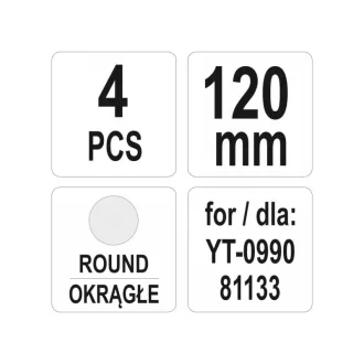 Set de tije YATO Chisel 4 piese (pentru YT-0990, YT-09904)