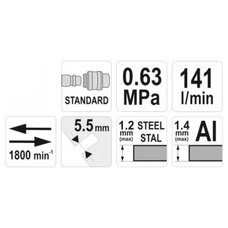 YATO Dispozitiv de tăiat plăci pneumatic