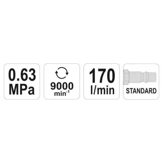 Ferăstrău pneumatic alternativ YATO 170 l/min