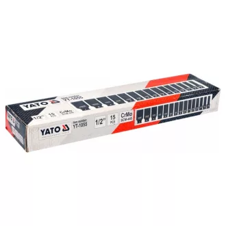   YATO Machine set chei tubulare lungă 15 bucăți 1/2" 10-32 mm CrMo
