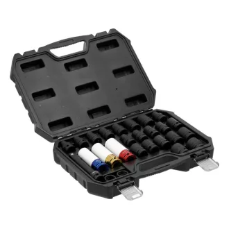 YATO Set de chei tubulare mecanice, 24 piese 1/2"