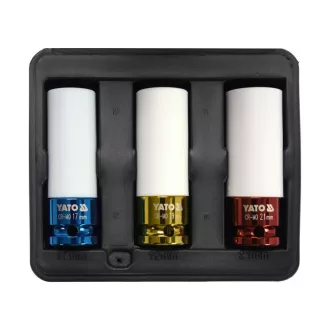   Set prize pentru janta YATO din aliaj 3 piese 1/2" 17/19/21 mm CrMo