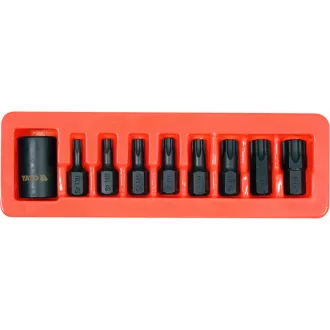   Set de biți torx YATO Machine 9 buc Adaptor pentru cheie tubulară T30-T70 1/2"