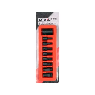   Set de biți torx YATO Machine 9 buc Adaptor pentru cheie tubulară T30-T70 1/2"