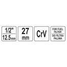 YATO Cheie pentru dopuri filtru combustibil 1/2" 27 mm CrV