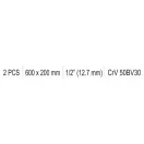 Manivela YATO in forma de L 1/2" 600 x 200 mm