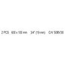 Manivela YATO in forma de L 3/4" 600 x 100 mm CrV