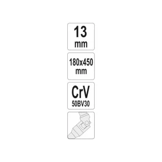 Cheie articulată YATO 13 mm / 450 mm CrV