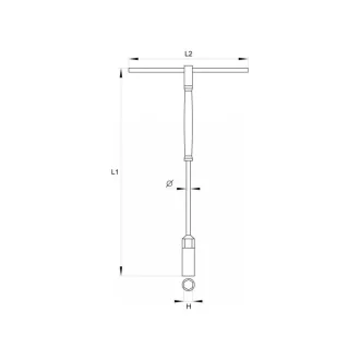 Cheie YATO 8 mm / 310 mm cu maner rotativ CrV