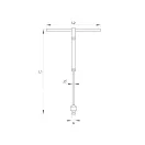 Ax YATO 1/4" x 310 mm cu maner pivotant CrV