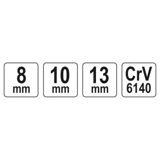 Set chei în T YATO 3 piese 8-13 mm CrV