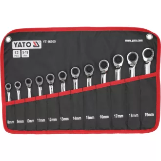 YATO Set chei combinate cu clichet 12 piese